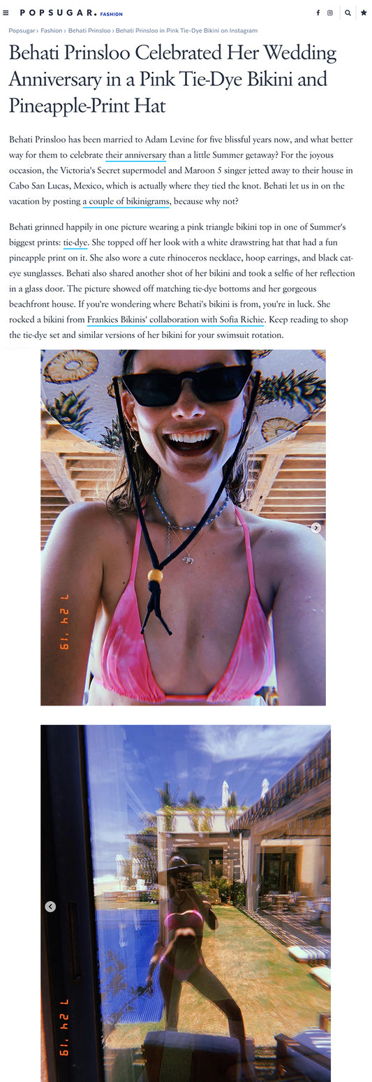 Behati Prinsloo Wears Frankies Bikinis During Anniversary Getaway in Cabo