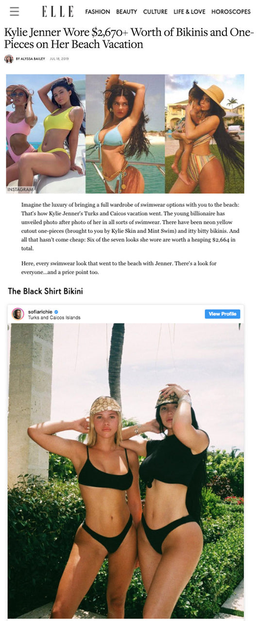 Kylie Jenner Wears Frankies Bikinis on Turks and Caicos Vacation