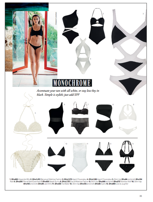 Grazia Middle East features Frankies Bikinis Ribbed Greer Bikini