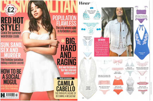 Want the boho look this summer? Cosmopolitan Magazine recommends Frankies Bikinis