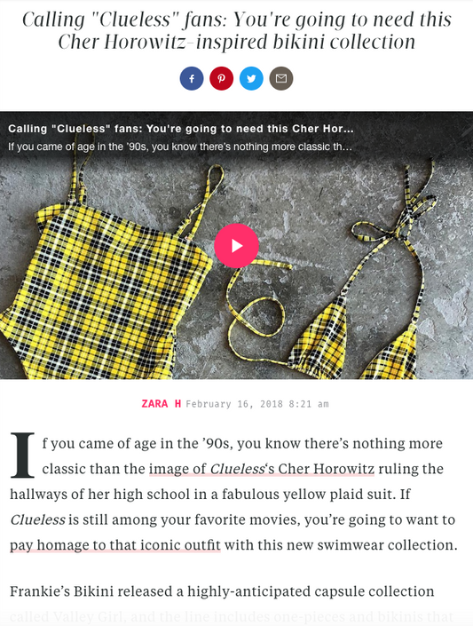 Clueless Fan? You Need Frankies Bikinis' Cher Horowitz Inspired Bikinis