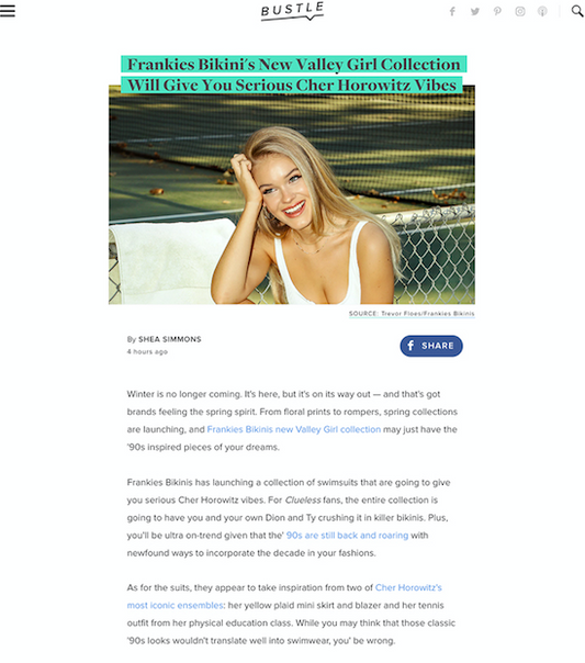 Frankies Bikinis' Valley Girl Collection Serving Serious Clueless Vibes