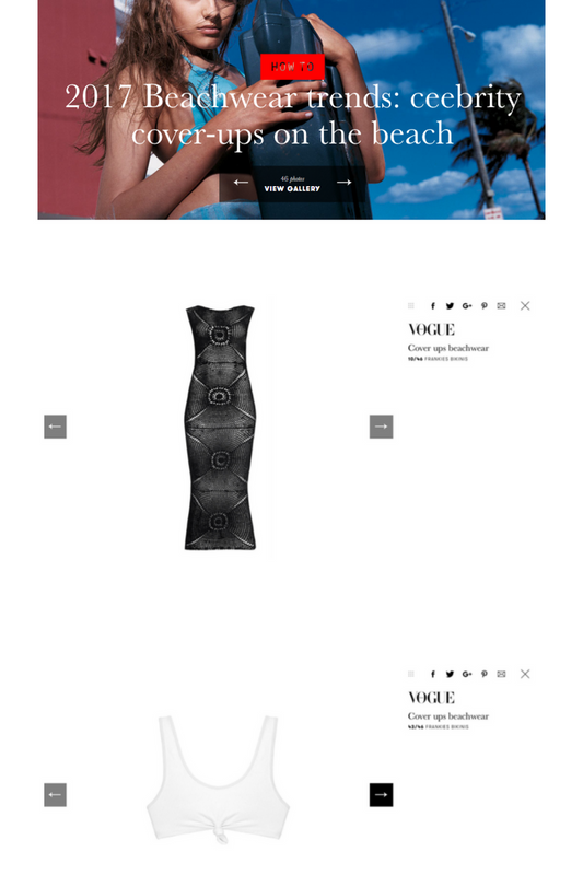 Vogue Italia Features Frankies Bikinis Veronica Dress