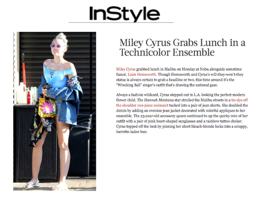Miley Cyrus in InStyle