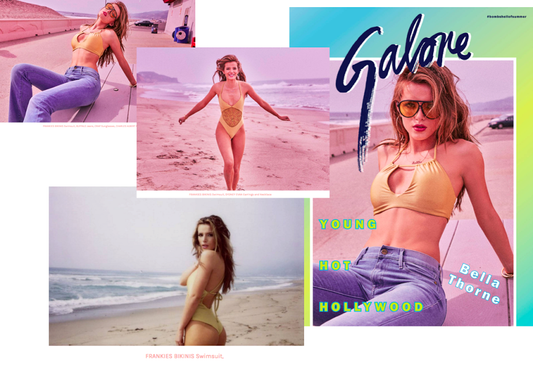 Galore Magazine Cover features Bella Thorne in Frankies Bikinis