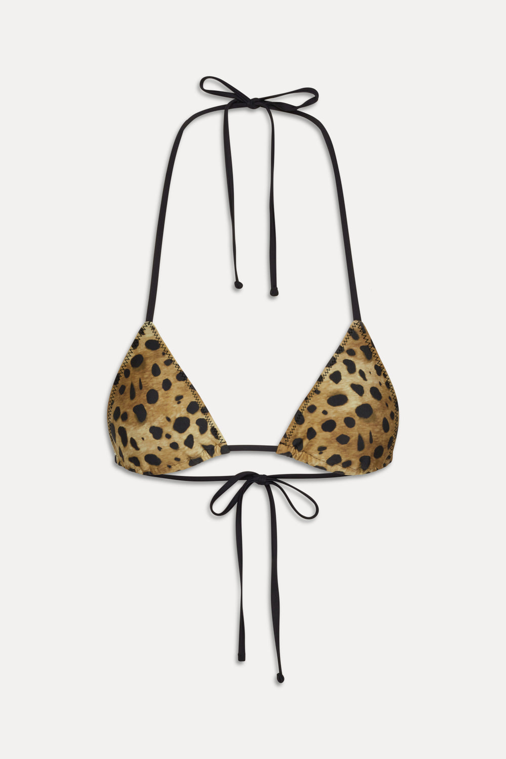 x Khy Nick Triangle Bikini Top  Lacey Leopard