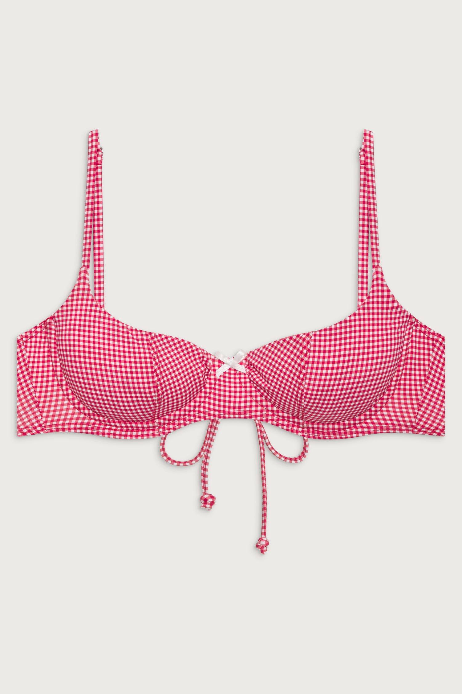 Cola Underwire Balconette Bikini Top  Ladybug Gingham