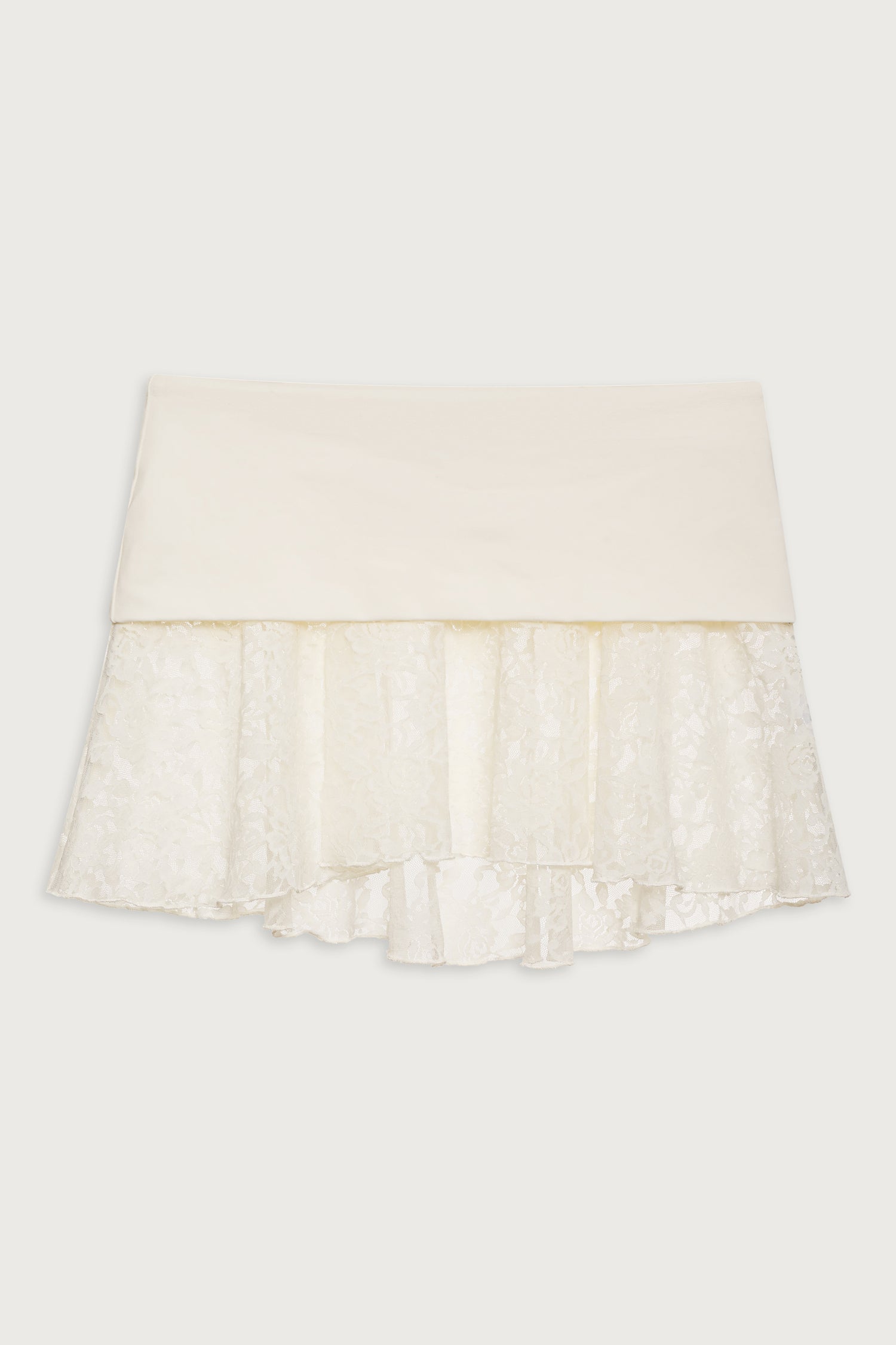 Dream Lace Mini Skirt  Porcelain