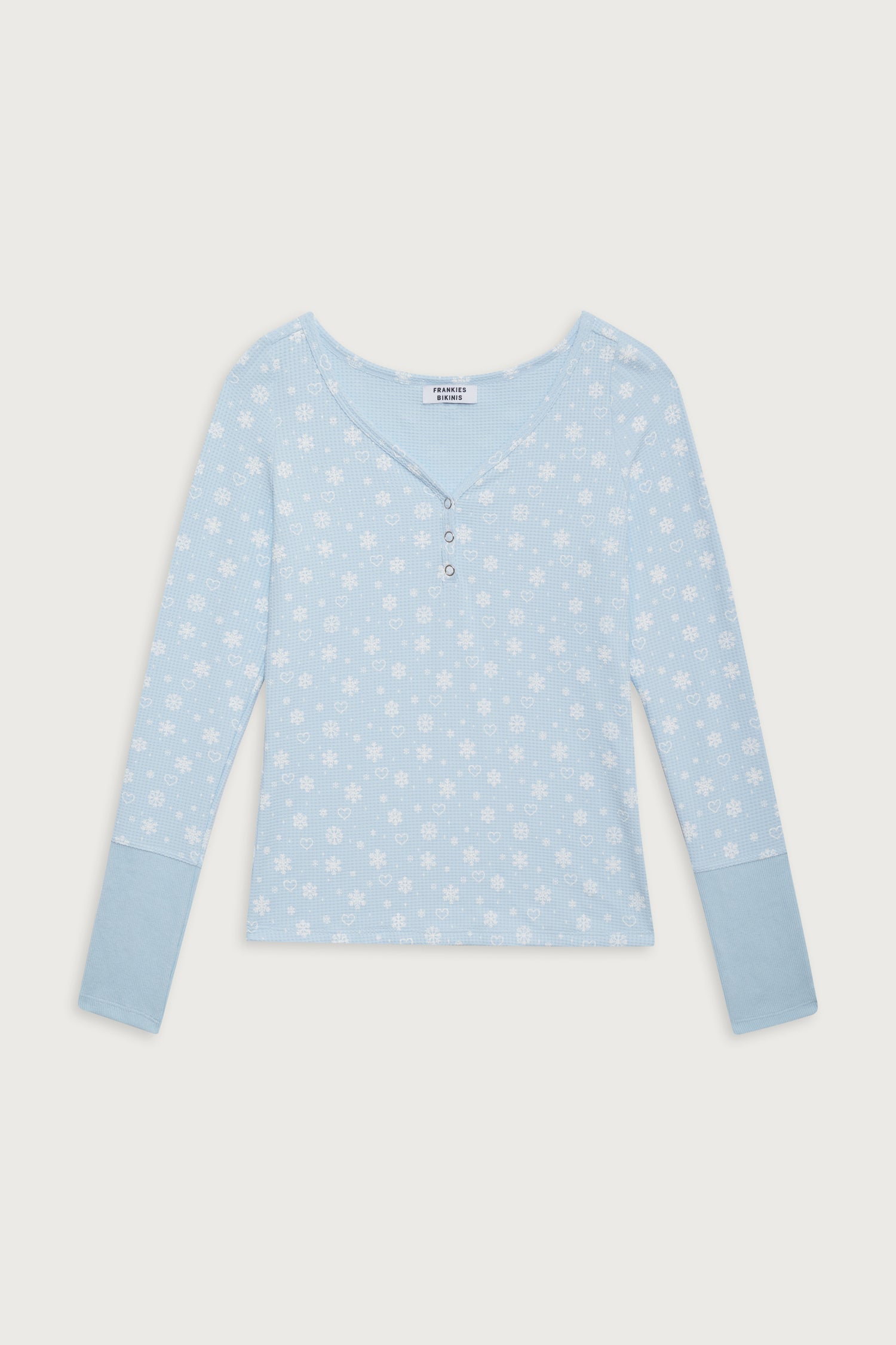Angel Waffle Long Sleeve Top  Flurries