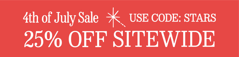 4th of july sale banner 25% off sitewide