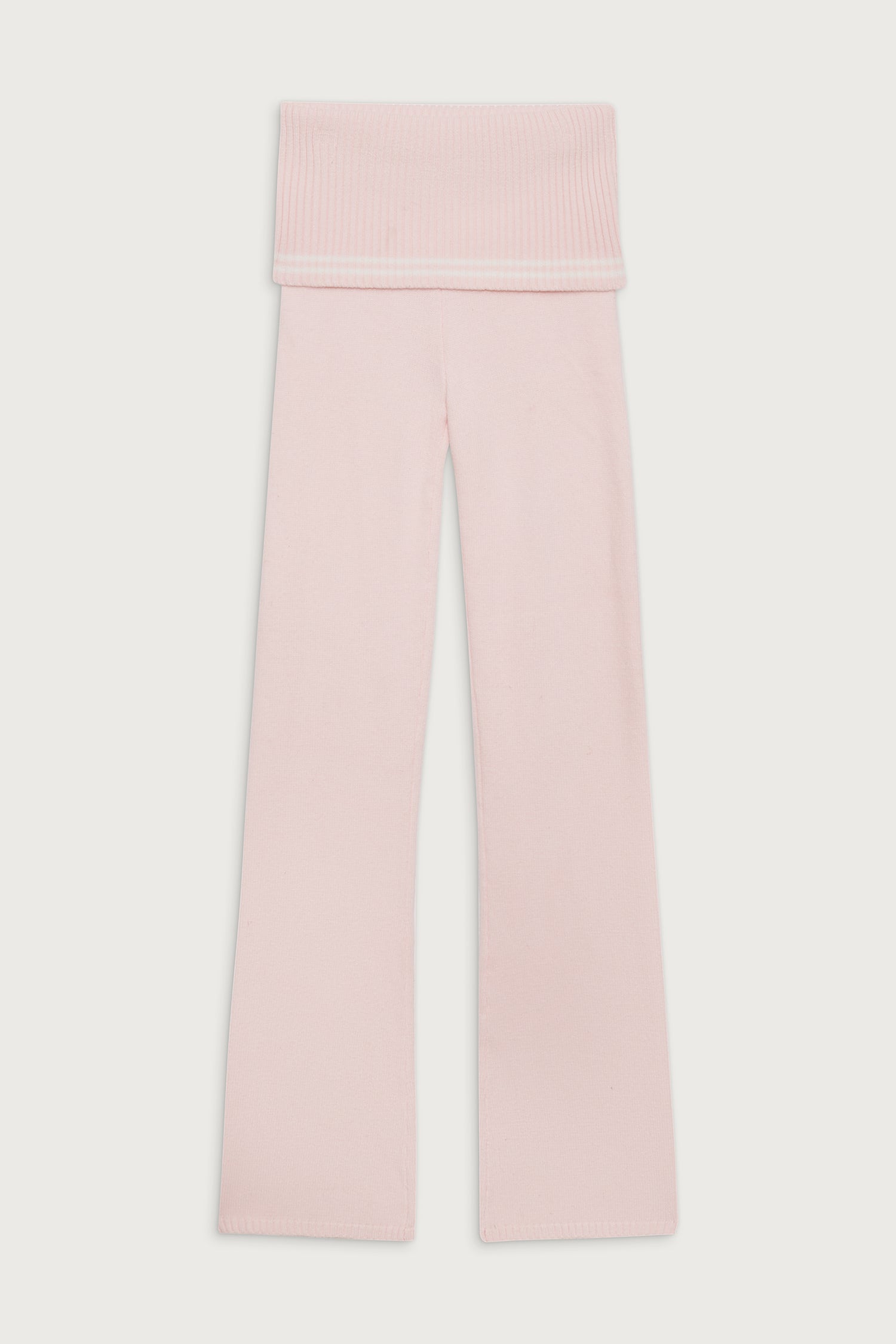 Aimee Cloud Knit Flare Pant - Rosebud Pink