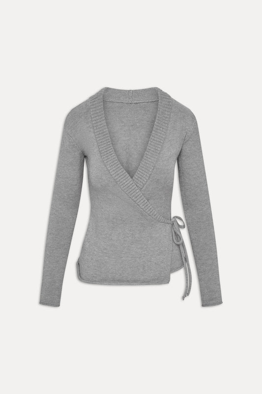 Angel Baby Wrap Knit Sweater - Cloud Cover by Frankies Bikinis
