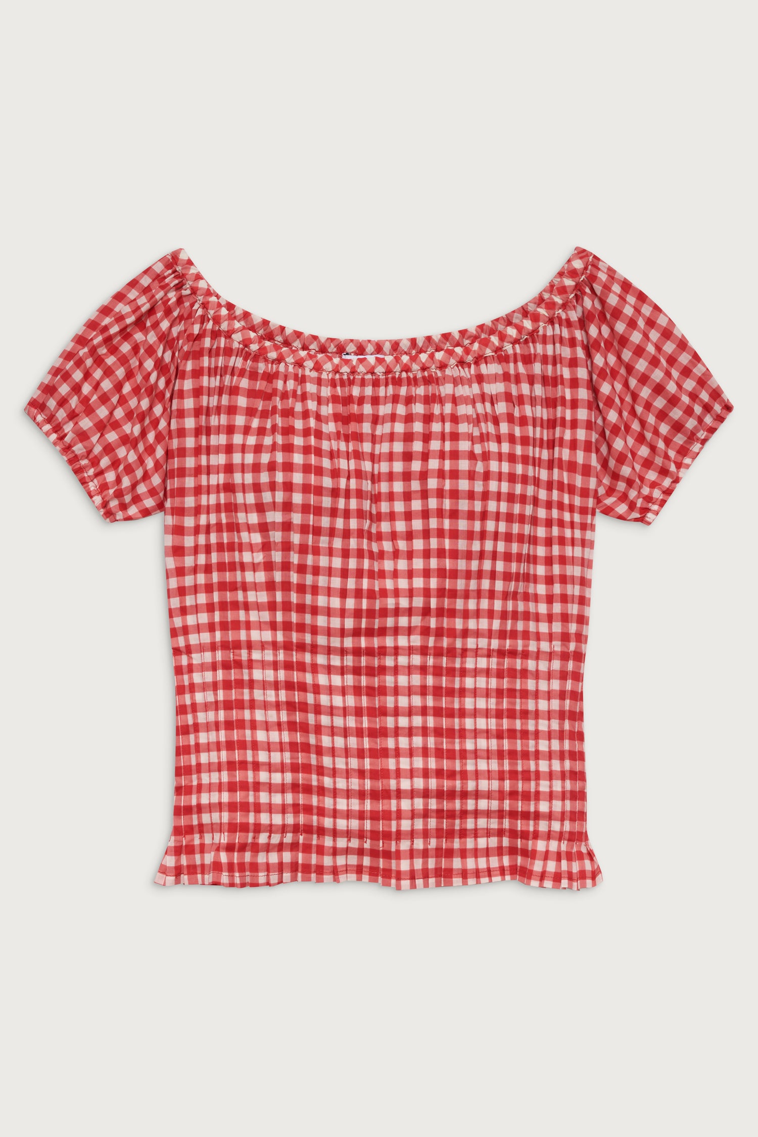Cider Gingham Blouse   Cherry Gingham
