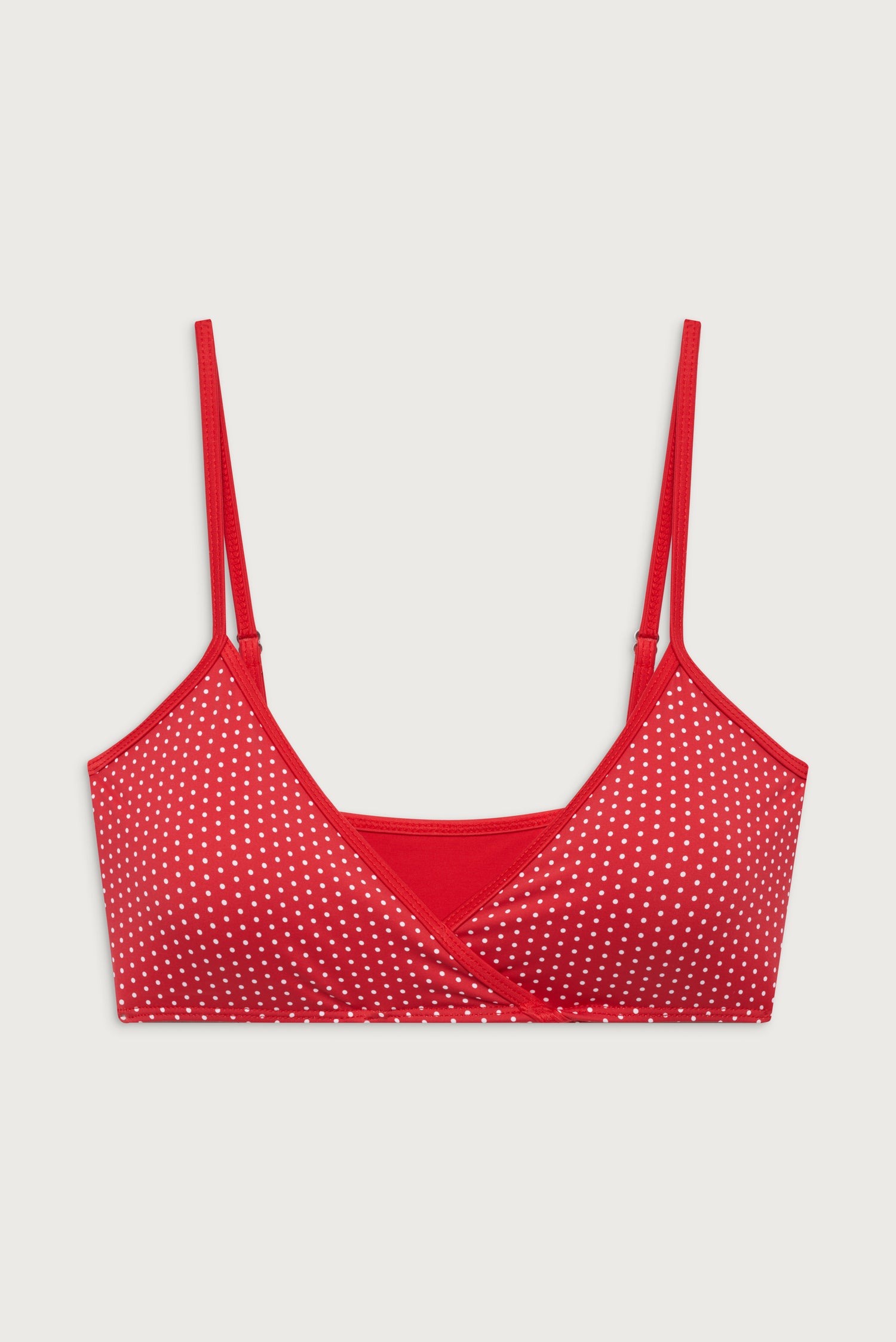Clairo Bralette Bikini Top - Scarlet Dot