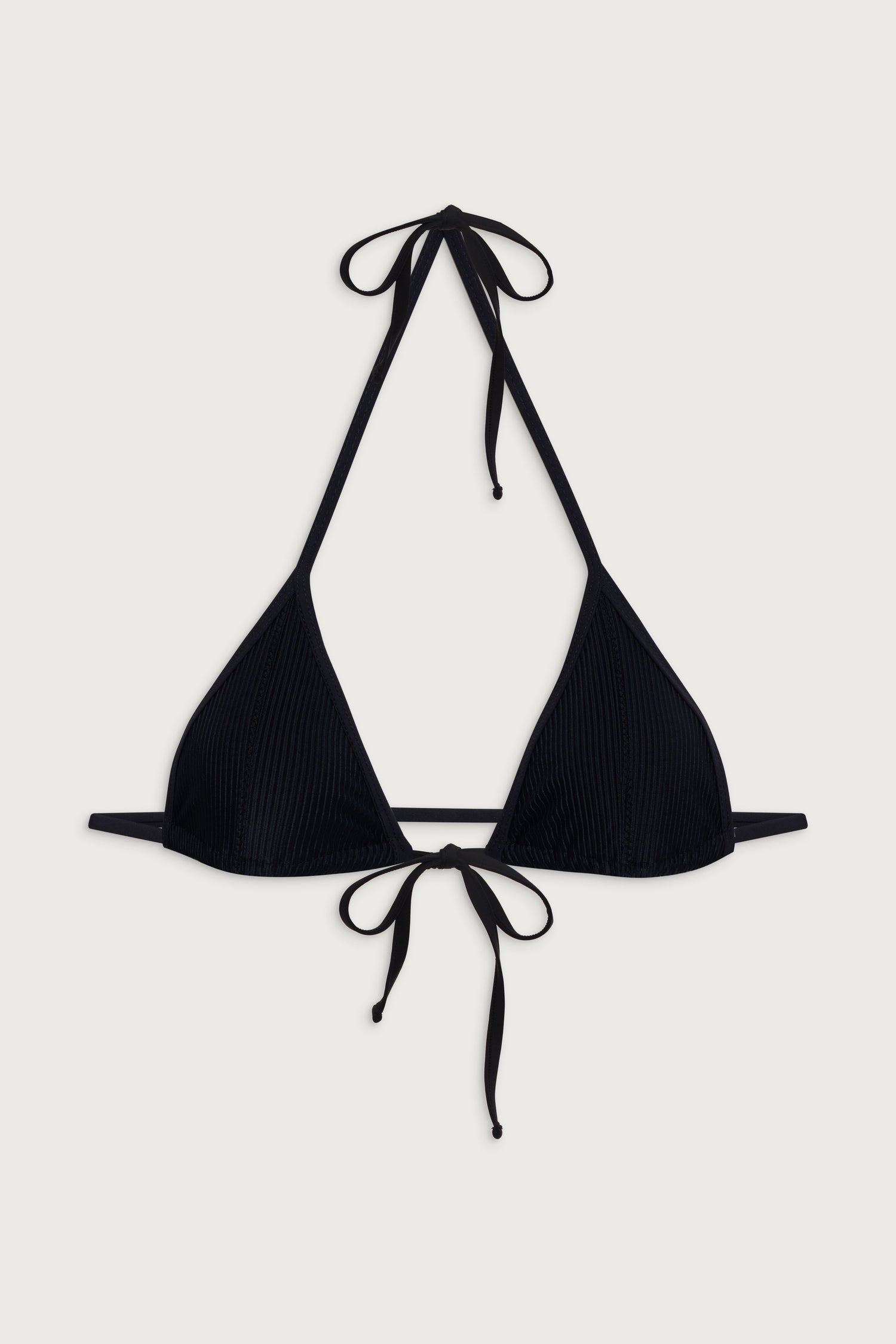 Coastal Micro Triangle Bikini Top  Black