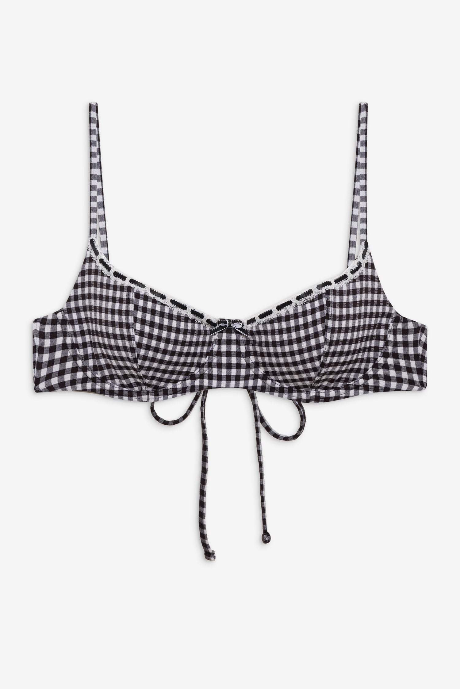 Cola Gingham Underwire Bikini Top  Blackberry Gingham
