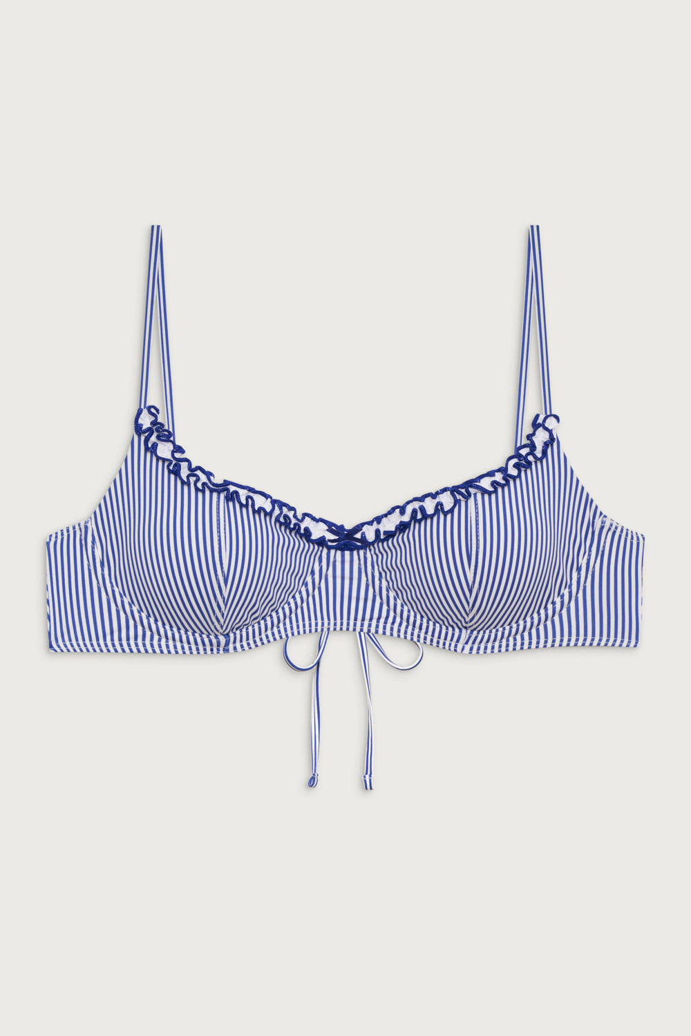 Cola Striped Underwire Bikini Top  Ocean Stripe