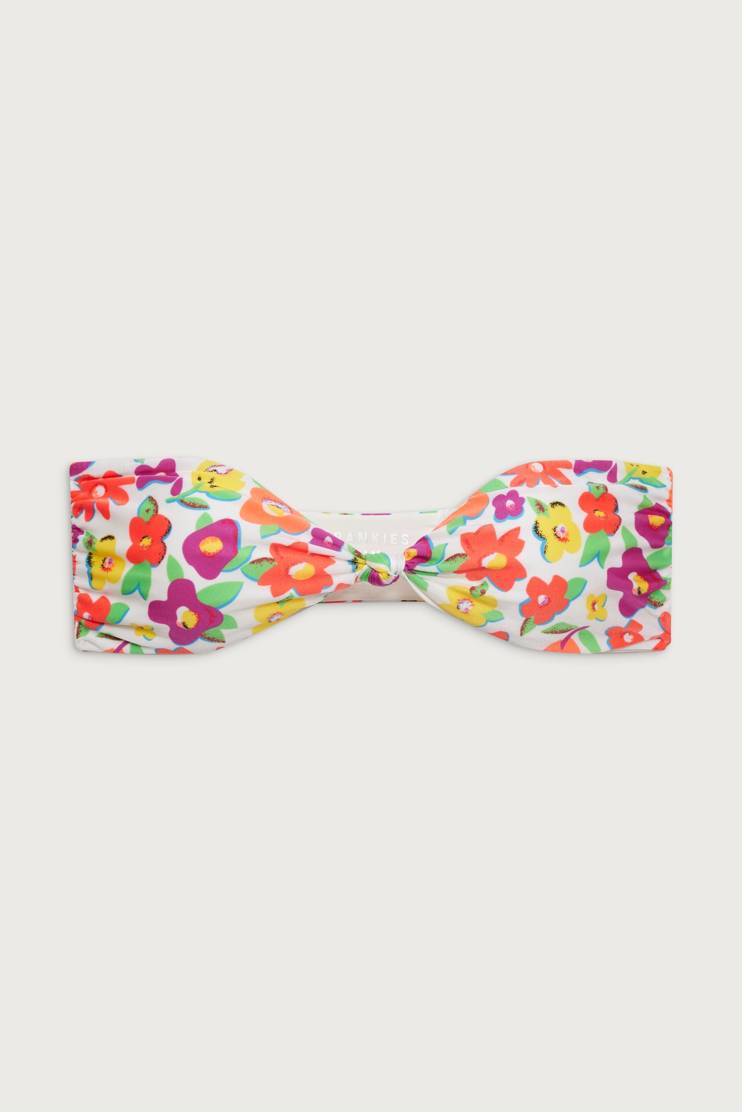 Crescent Shine Bandeau Bikini Top  French Flowers