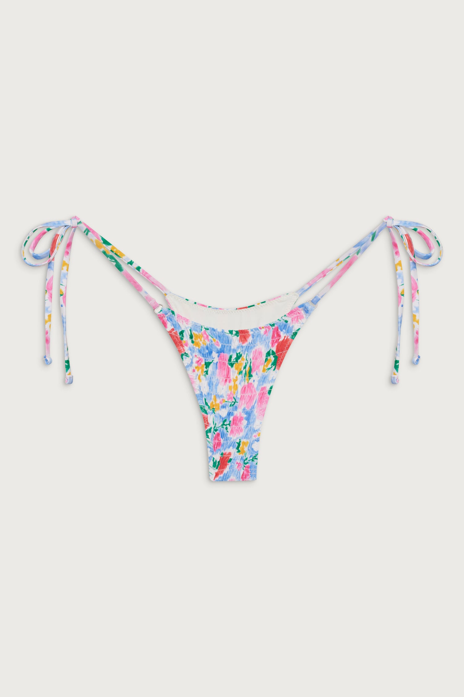 Divine Tie Side Skimpy Bikini Bottom  Painted Petals