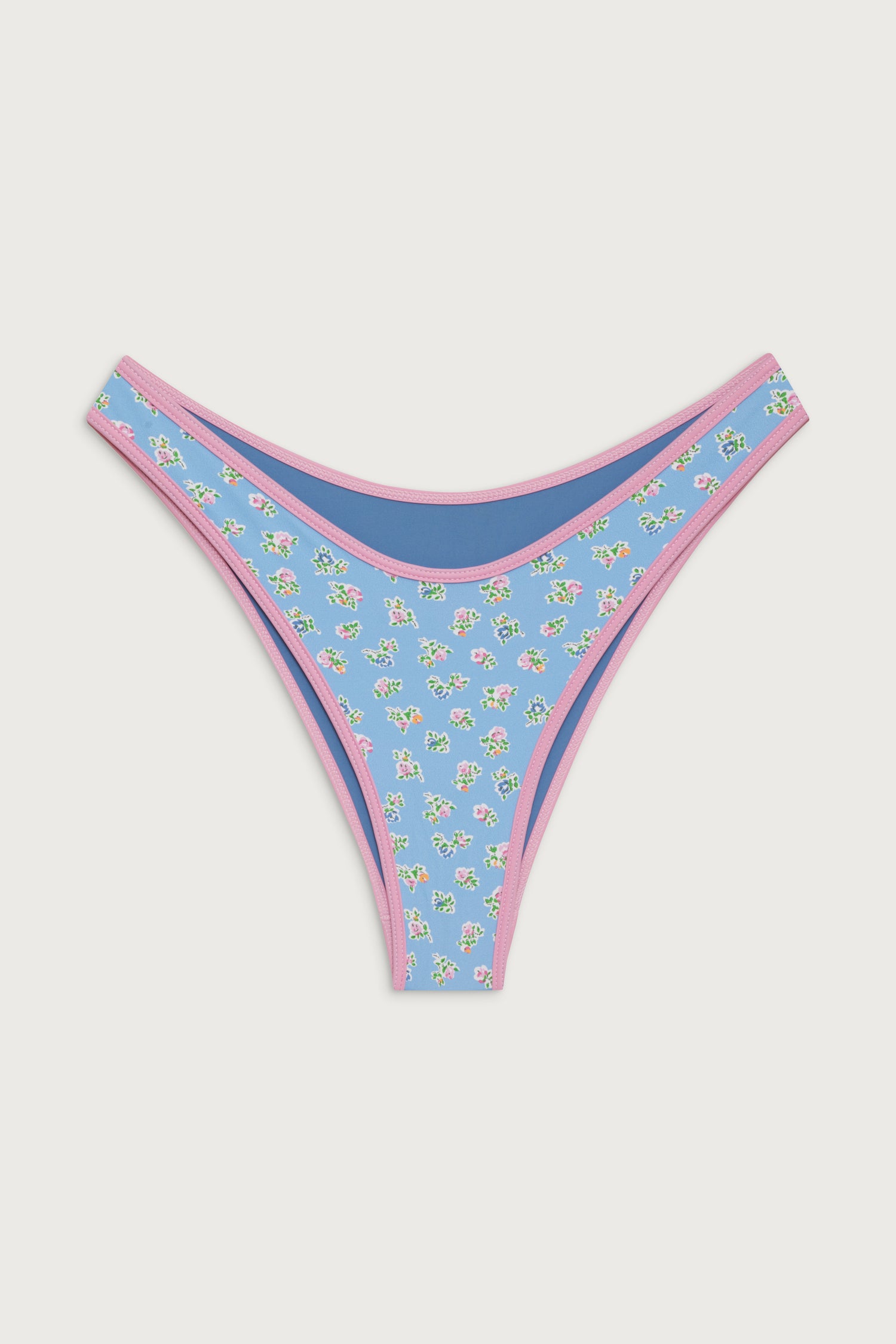 Dove Classic Floral Bikini Bottom  Blue Hawaii
