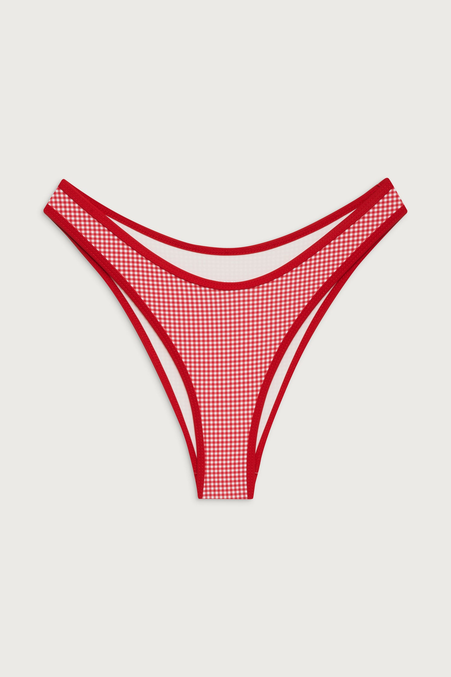 Dove Classic Gingham Bikini Bottom  Ladybug Gingham