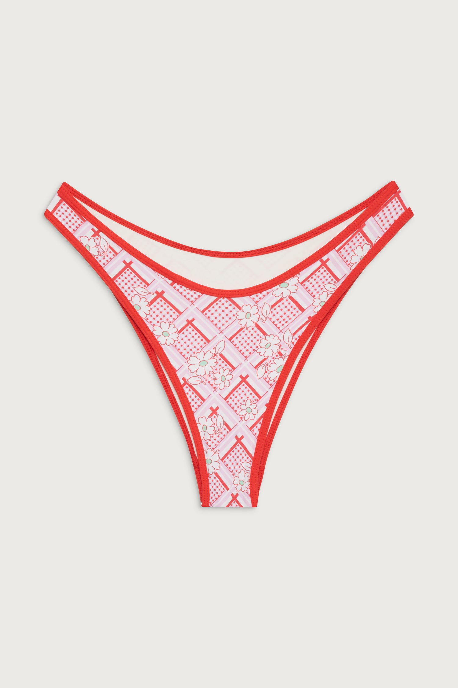 Dove Classic Floral Bikini Bottom  Red Rover
