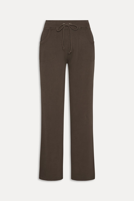 Emma Thermal Low Rise Pants - Walnut by Frankies Bikinis