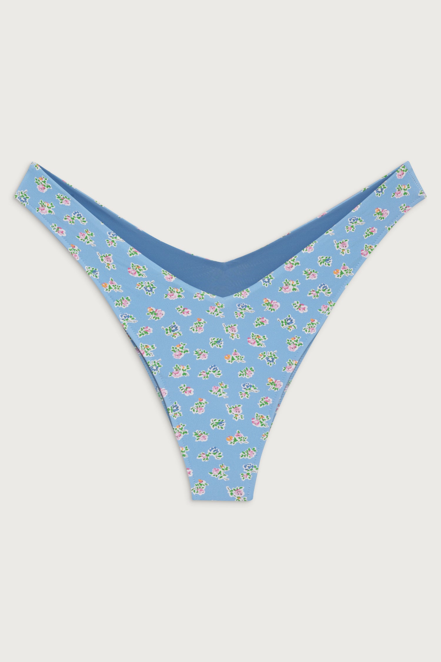 Enzo Cheeky Floral Bikini Bottom  Blue Hawaii
