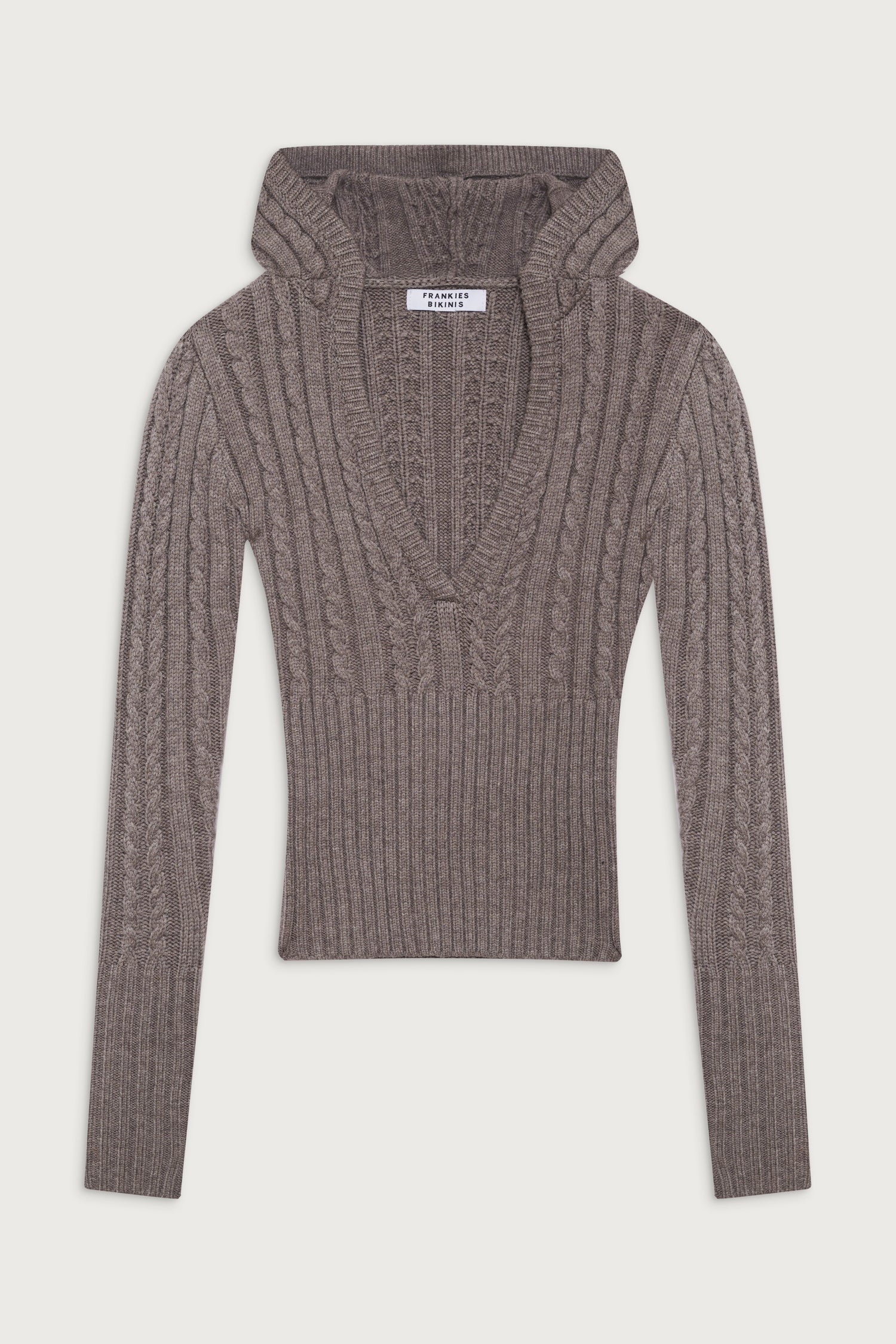 Evermore Cable Cloud Knit Sweater  Dark Pearl