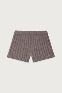 Evermore Cable Cloud Knit Micro Short Dark Pearl
