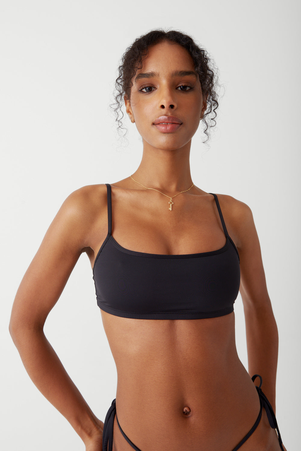 Bay View Bralette Bikini Top  Black