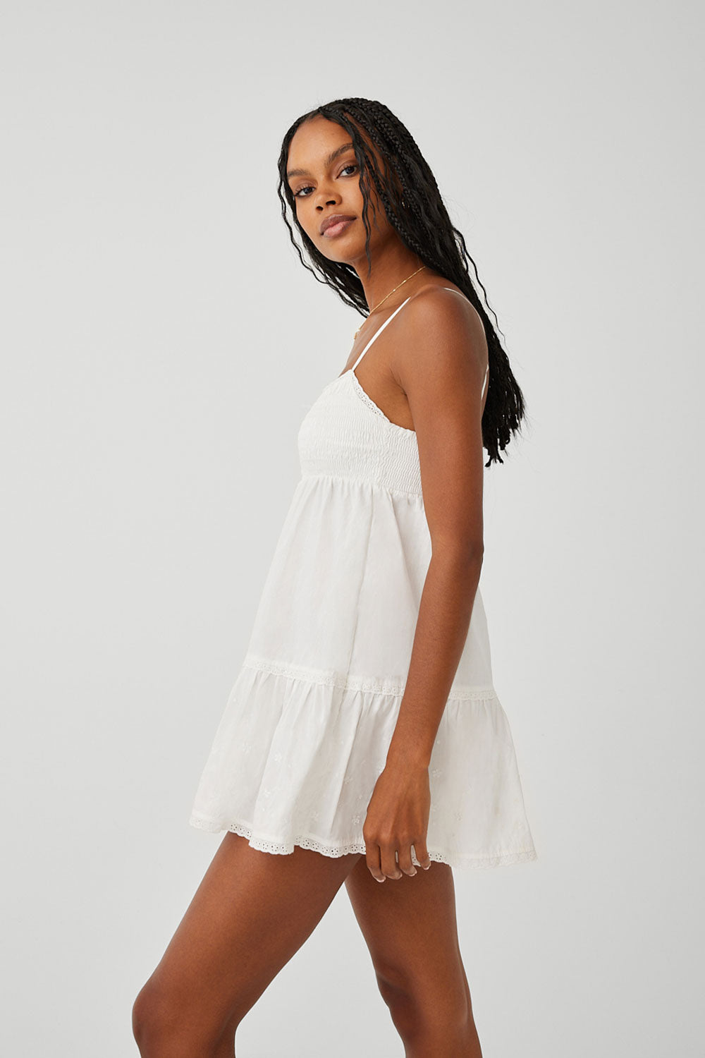 Baby Embroidered Mini Dress  White