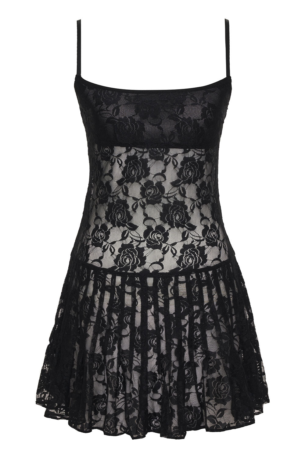 Carlotta Lace Mini Dress  Black