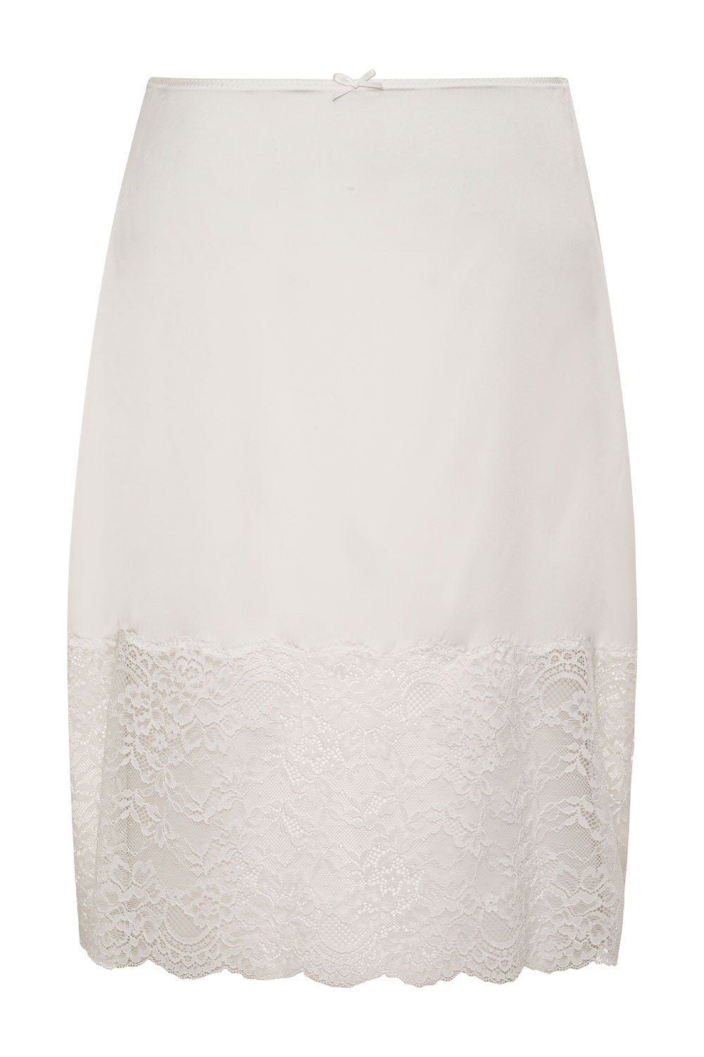 Chamomile Satin Midi Skirt - White