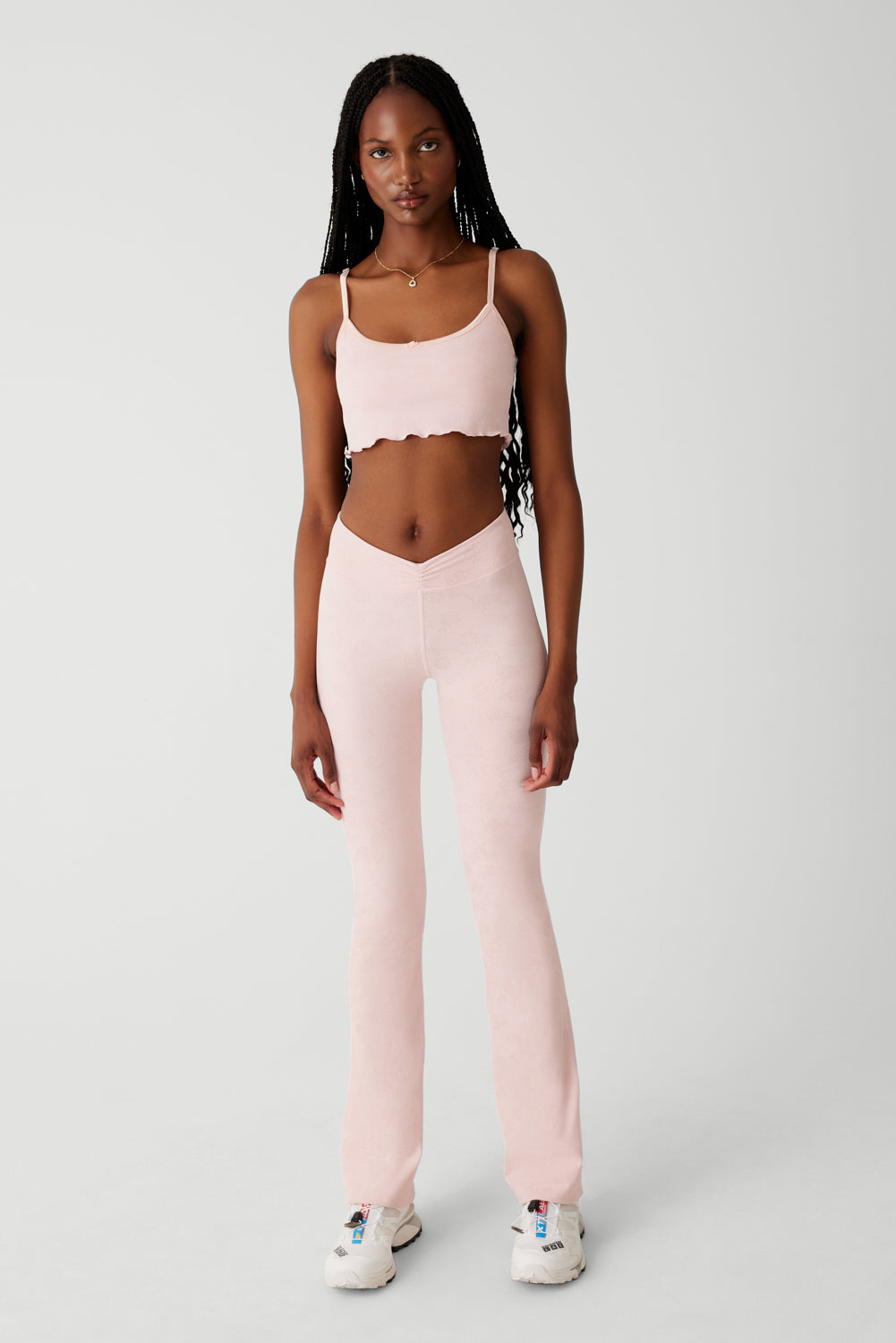 Clementine Low Waist Flare Legging  Pink Petals