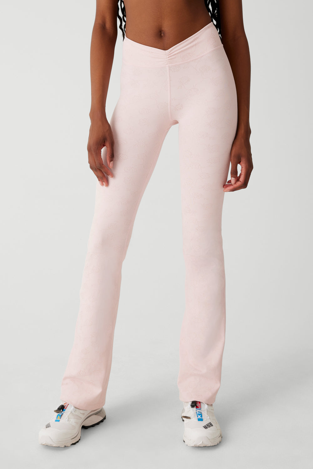 Clementine Low Waist Flare Legging  Pink Petals