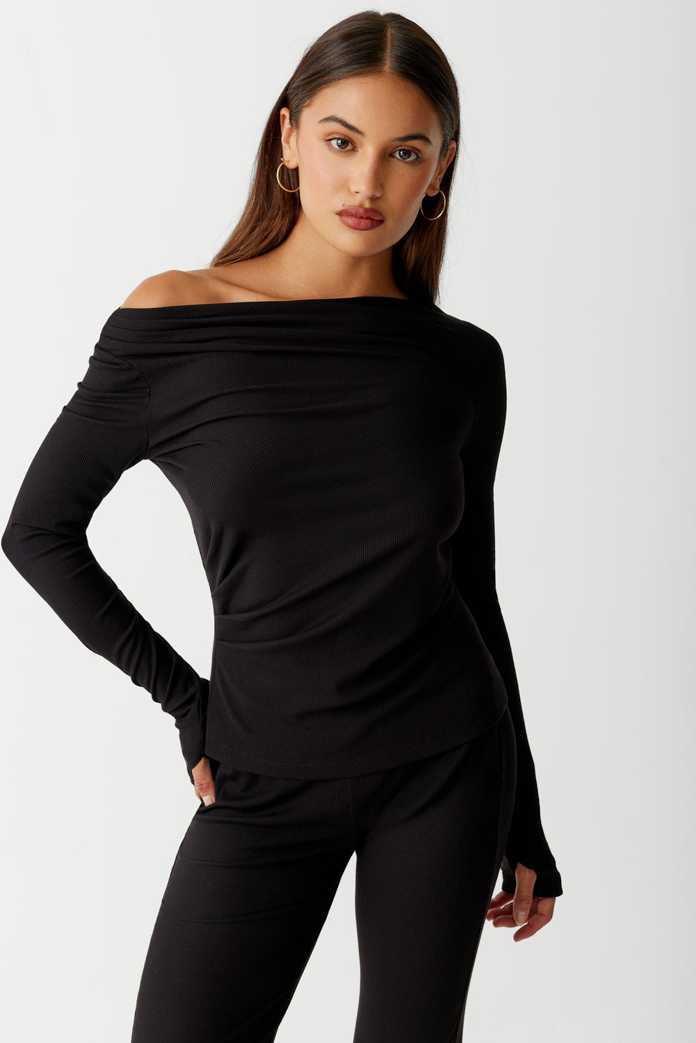 Dahlia Long Sleeve Shirt  Black