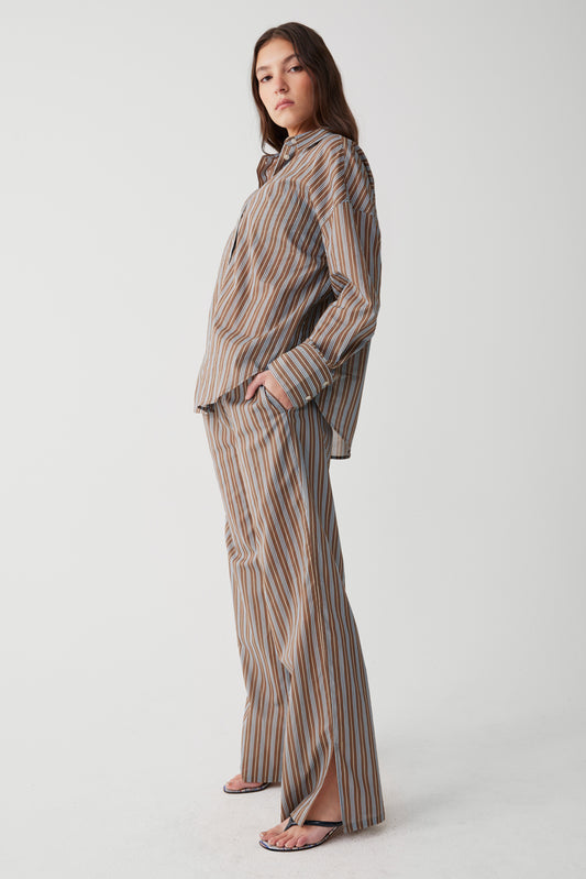 Product--Daisy striped low rise pant ocean stone