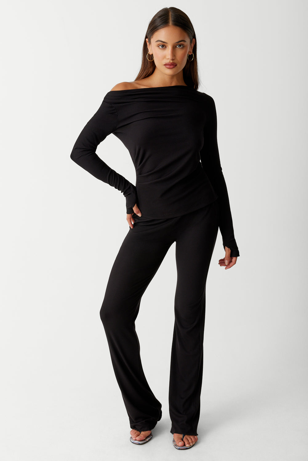 Elvis Flare Low Rise Pant  Black