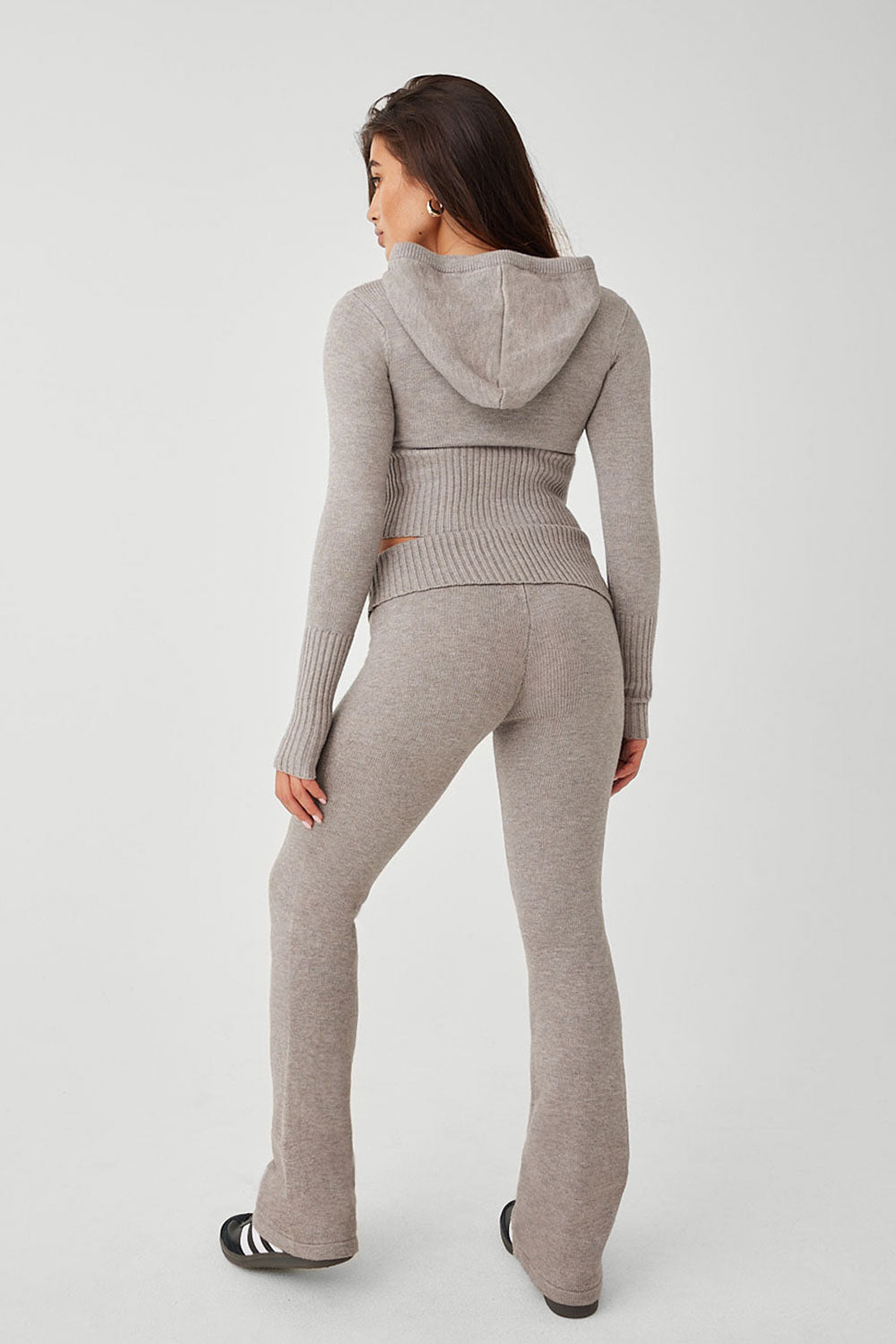 Fleur Cloud Knit Low Rise Pant - Heather Grey