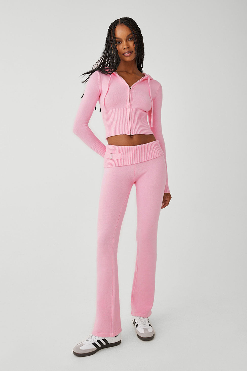 Fleur Cloud Knit Low Rise Pant  Valentine Pink