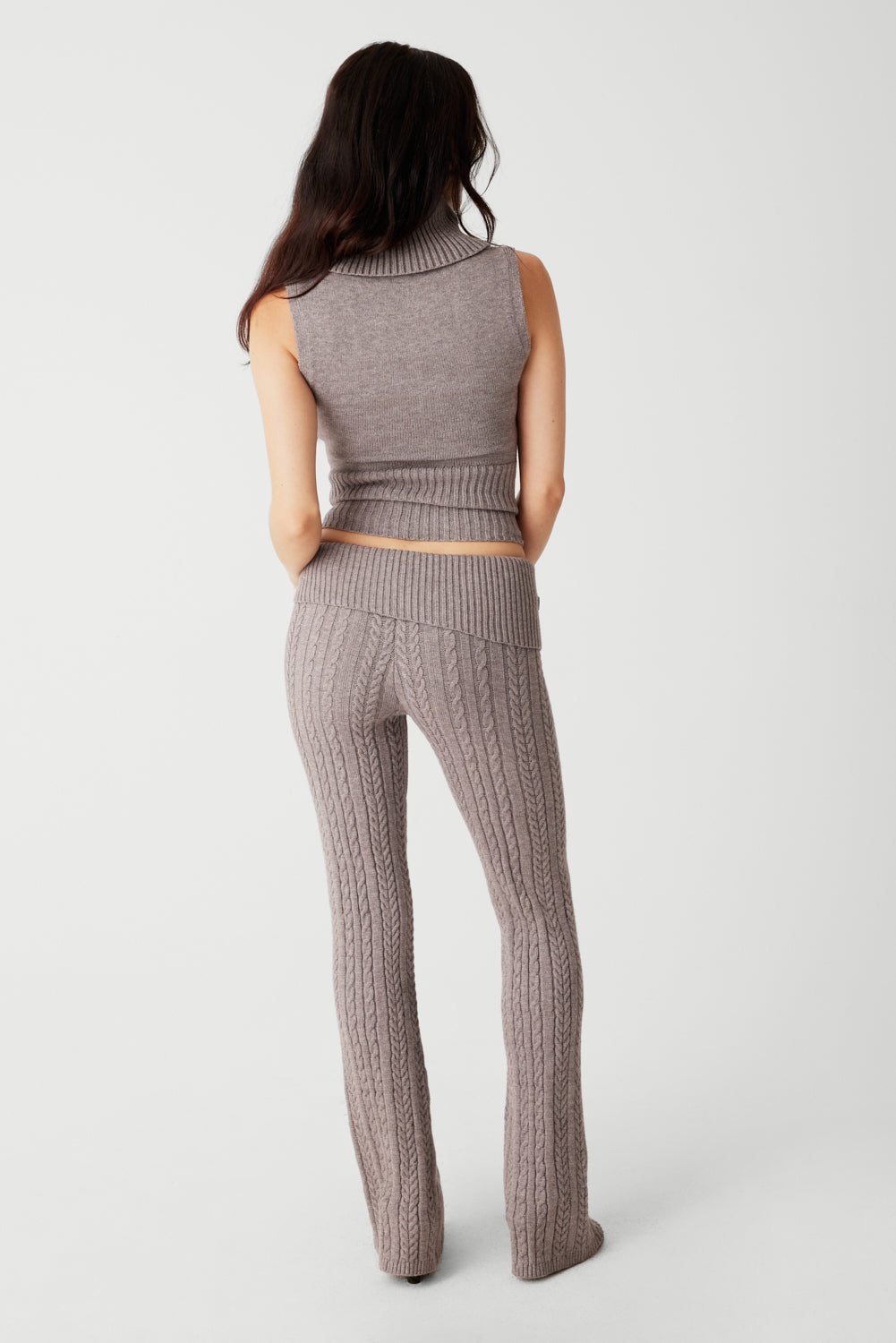 Fleur Cable Cloud Knit Pant  Dark Pearl