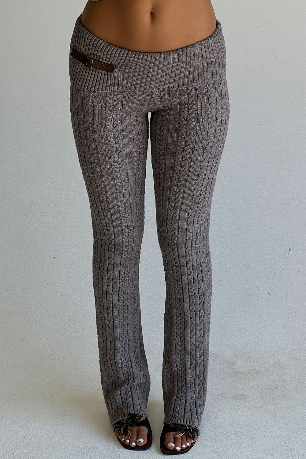 Fleur Cable Cloud Knit Pant  Dark Pearl