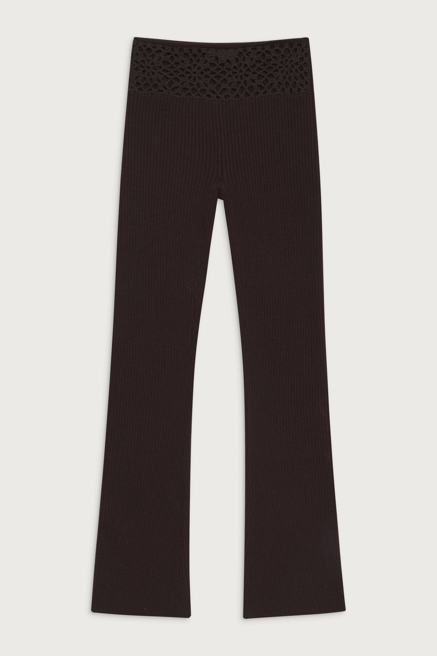 Heaven Ribbed Cloud Knit Pant  Bourbon
