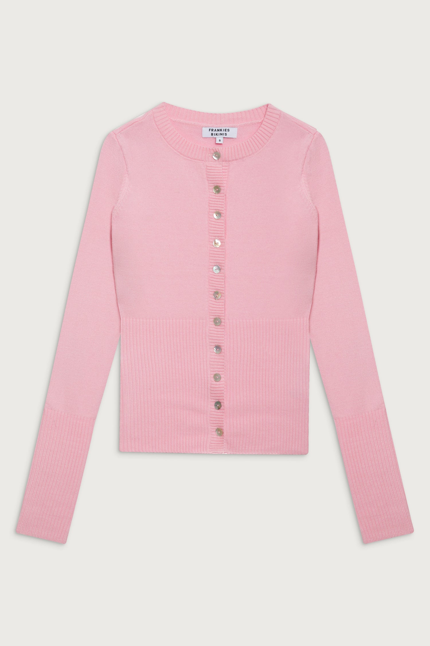 Lenon Cloud Knit Button Up Cardigan  Valentine Pink
