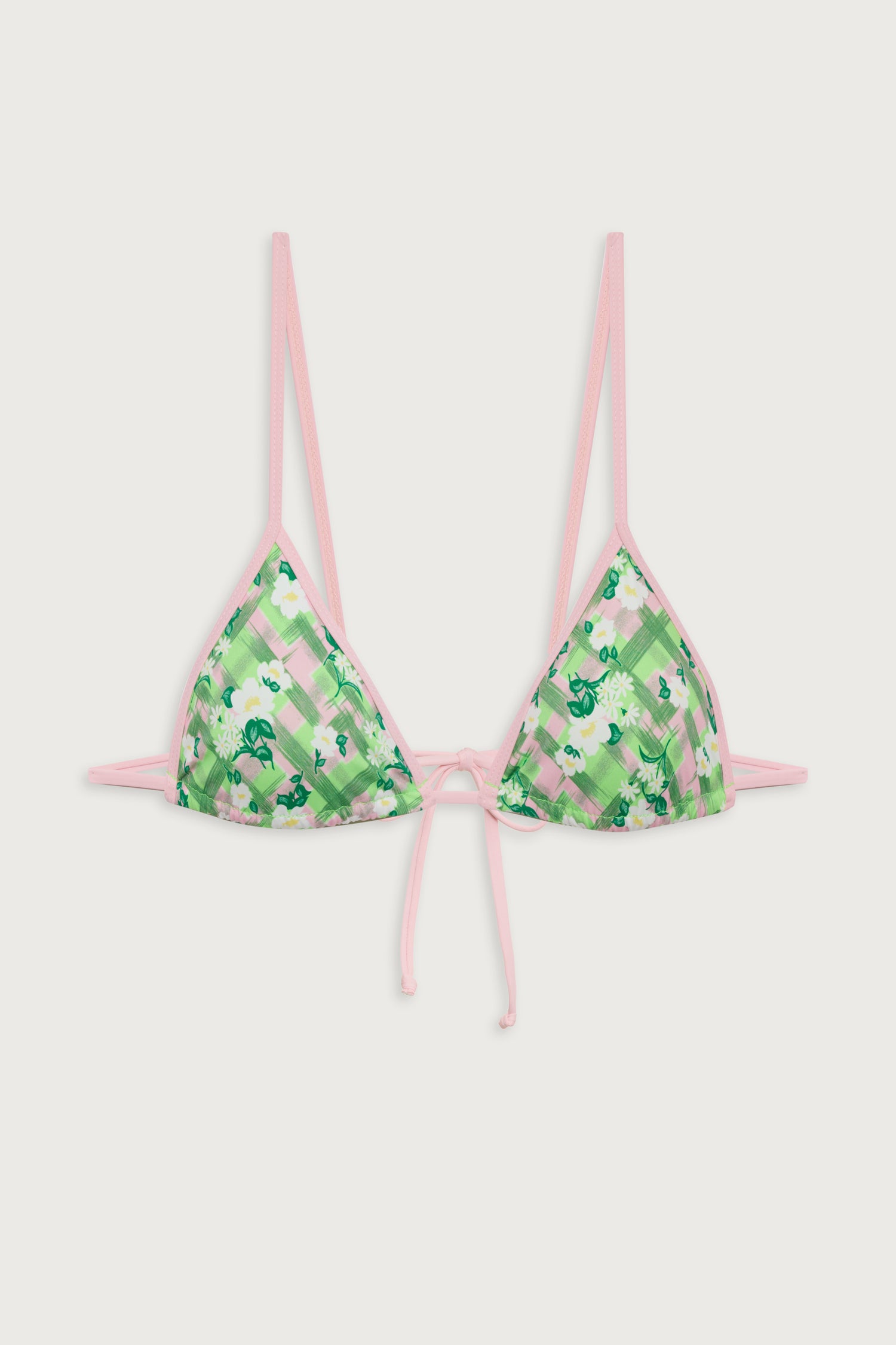 Lumia Plaid Triangle Bikini Top  Baby Daisy