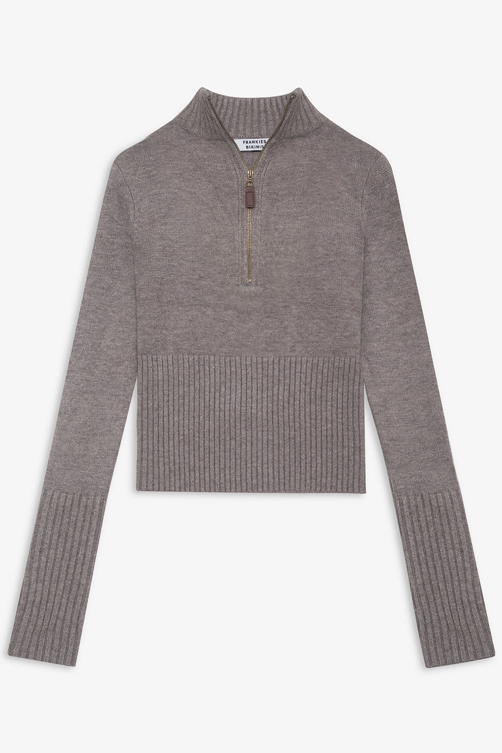 Maverick Cloud Knit Half Zip Sweater  Dark Pearl