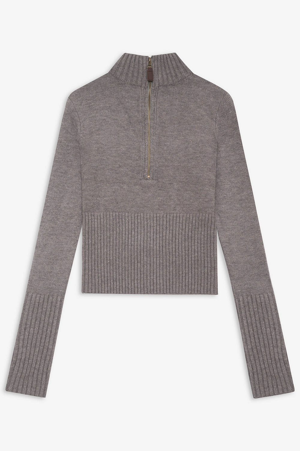Maverick Cloud Knit Half Zip Sweater  Dark Pearl