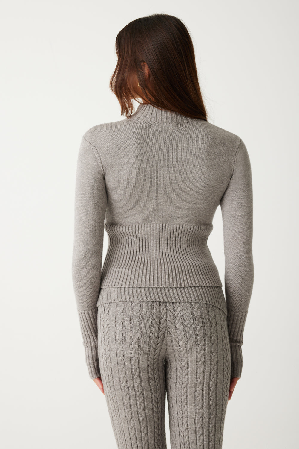 Maverick Cloud Knit Half Zip Sweater  Dark Pearl