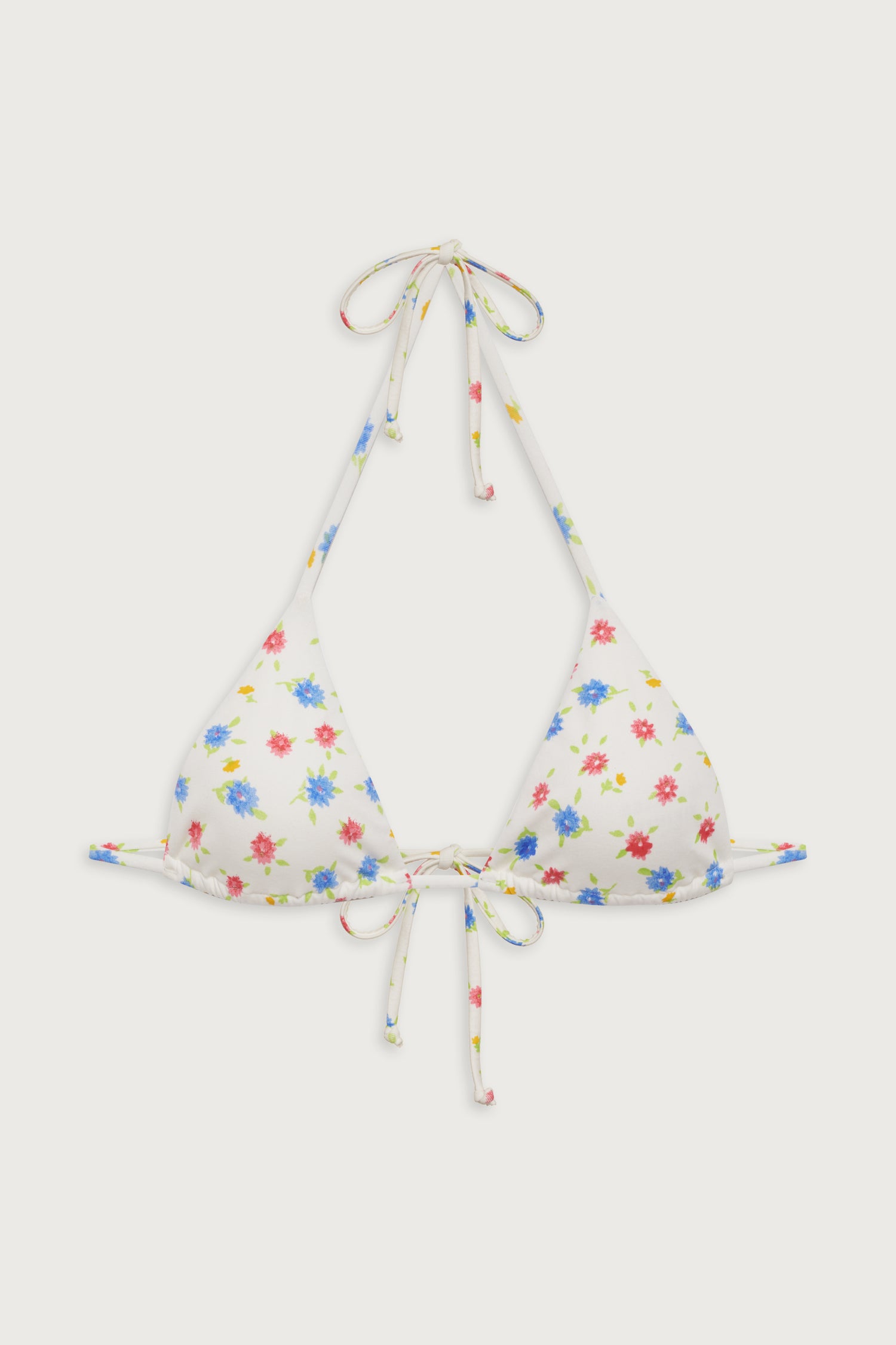 Nick Floral Triangle Bikini Top  Water Blossom